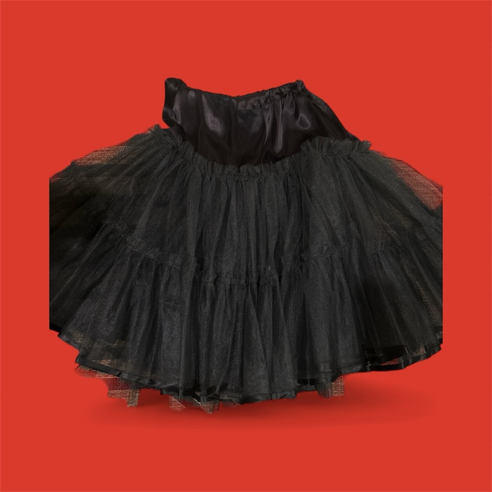 Gunne Sax Black Layered Tulle Skirt